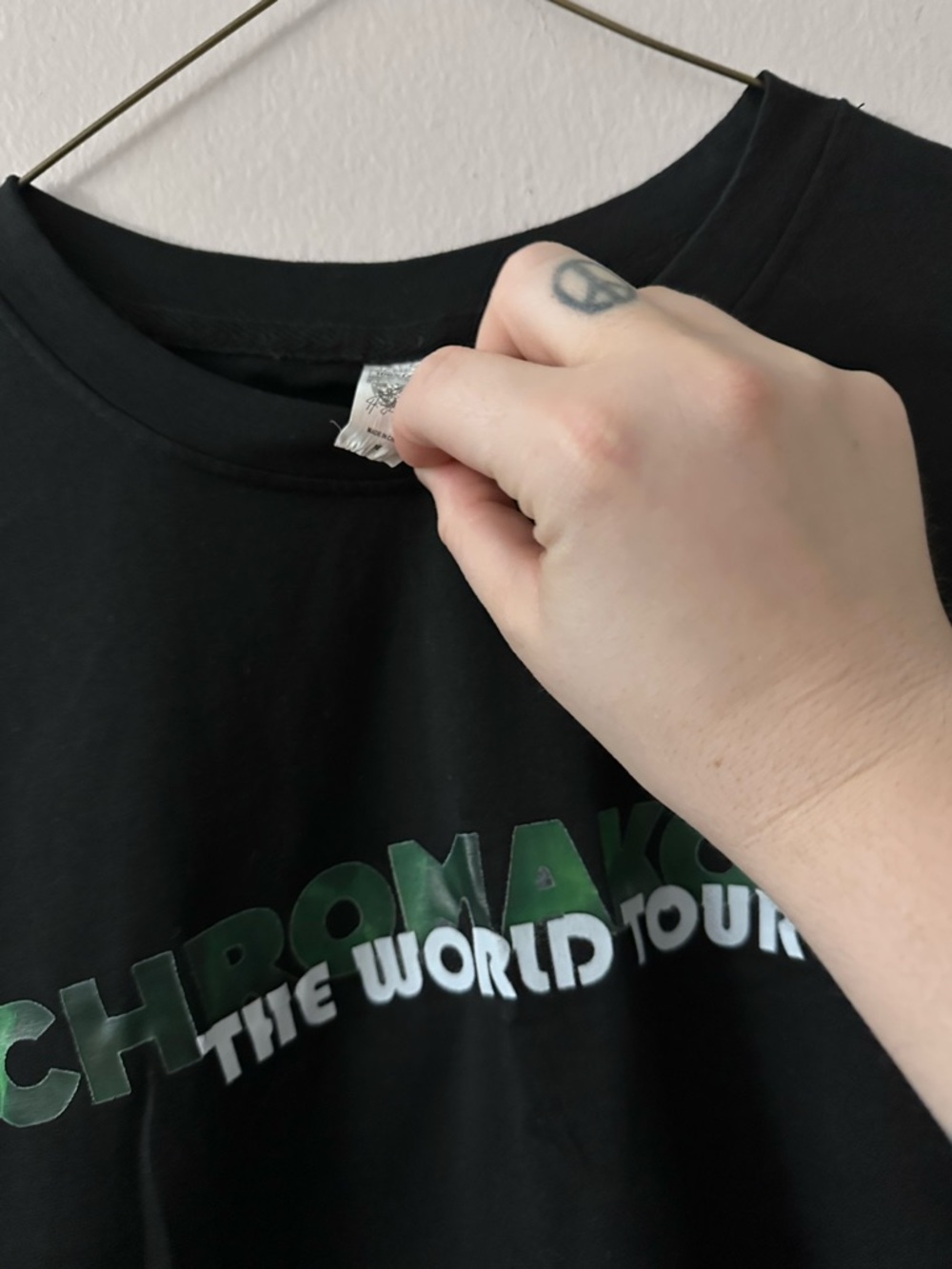 Black 'Chromokopia The World Tour' Graphic Tee Tyler the creator faux - Picture 5 of 6